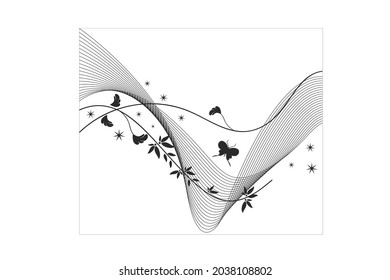 Mariposas vectoriales artísticas. Fondo claro. Diseño folclórico moderno.