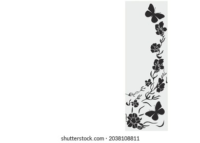 Mariposas vectoriales artísticas. Fondo claro. Diseño folclórico moderno.