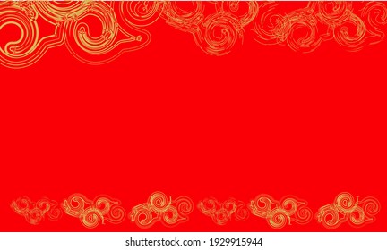 artistic design abstract background in red with golden round ornament. Suitable for wedding invitations, events, covers, promotions. Cards, flyers, banners