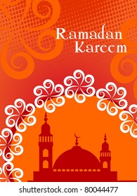 artistic design background with mosque