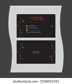 Artistic Design of a Corporate Business Card Template
