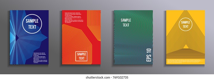 Artistic design of  the cover. Creative color background. A set of modern rectangular objects from abstract lines. Design for the design of business brochures, banners, posters.
