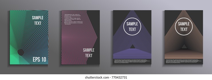 Artistic design of the cover. Creative color background. A set of modern rectangular objects from abstract lines. Design for the design of business brochures, banners, posters.