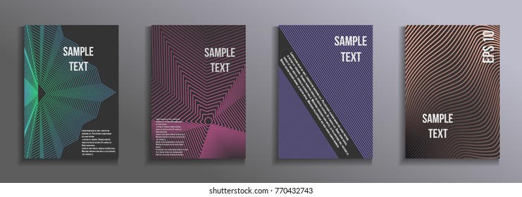 Artistic design of the cover. Creative color background. A set of modern rectangular objects from abstract lines. Design for the design of business brochures, banners, posters.