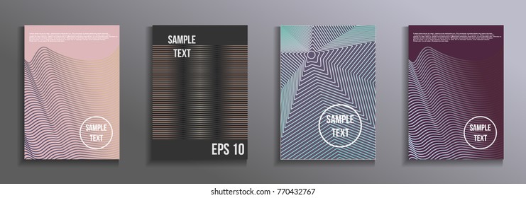 Artistic design of the cover. Creative color background. A set of modern rectangular objects from abstract lines. Design for the design of business brochures, banners, posters.