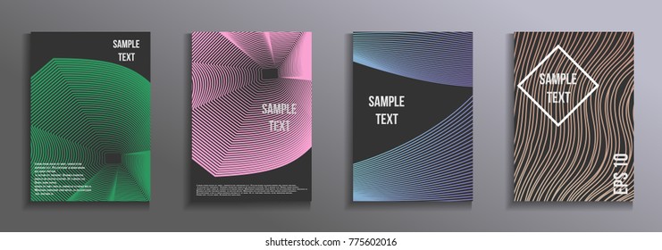 Artistic design of the cover. Creative color background. A set of modern rectangular objects from abstract lines. Design for the design of business brochures, banners, posters.
