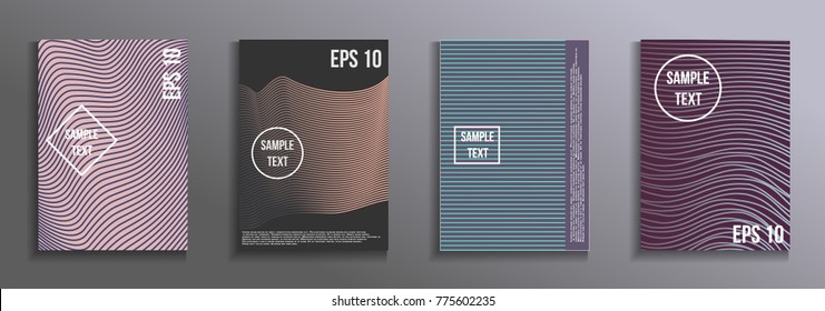 Artistic design of the cover. Creative color background. A set of modern rectangular objects from abstract lines. Design for the design of business brochures, banners, posters.
