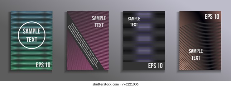 Artistic design of the cover. Creative color background. A set of modern rectangular objects from abstract lines. Design for the design of business brochures, banners, posters.