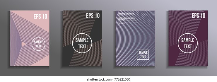 Artistic design of the cover. Creative color background. A set of modern rectangular objects from abstract lines. Design for the design of business brochures, banners, posters.