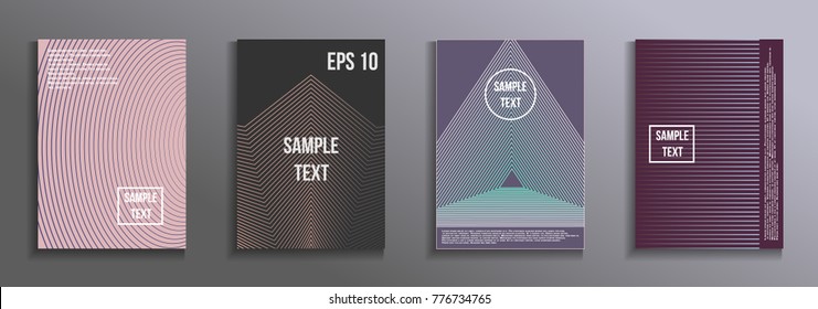 Artistic design of the cover. Creative color background. A set of modern rectangular objects from abstract lines. Design for the design of business brochures, banners, posters.