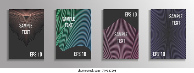 Artistic design of the cover. Creative color background. A set of modern rectangular objects from abstract lines. Design for the design of business brochures, banners, posters.