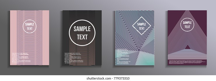 Artistic design of the cover. Creative color background. A set of modern rectangular objects from abstract lines. Design for the design of business brochures, banners, posters.