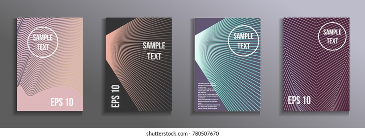 Artistic design of the cover. Creative color background. A set of modern rectangular objects from abstract lines. Design for the design of business brochures, banners, posters.