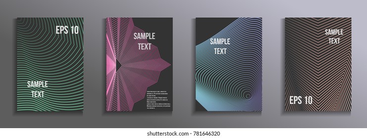 Artistic design of the cover. Creative color background. A set of modern rectangular objects from abstract lines. Design for the design of business brochures, banners, posters.