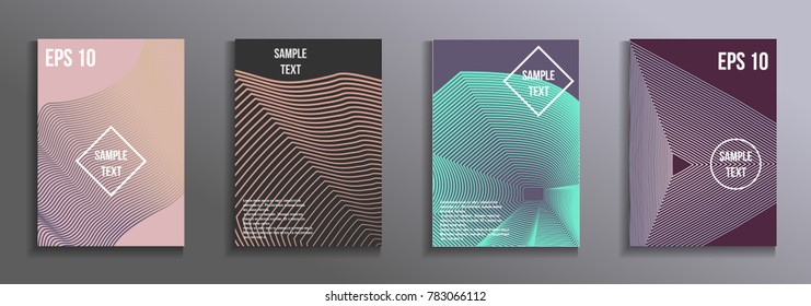Artistic design of the cover. Creative color background. A set of modern rectangular objects from abstract lines. Design for the design of business brochures, banners, posters.