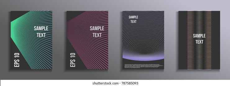 Artistic design of the cover. Creative color background. A set of modern rectangular objects from abstract lines. Design for the design of business brochures, banners, posters.