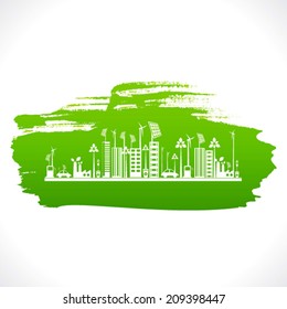 artistic design of go green or save earth design concept vector