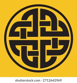 It is an artistic design of intertwined ribbons, without beginning or end, symbolizing eternity, the interconnectedness of life, love, and protection. These intricate designs represent life cycles, et