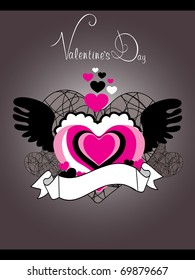 artistic design love background, vector illustration