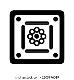 Artistic design vector carrom icon | Black Vector illustration |