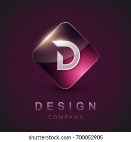 Artistic design vector logo template with the letter D.