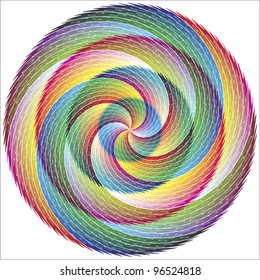 Artistic designed vector rosette as symbol for innovation and creative mind