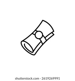 Artistic diploma illustration in minimalist style on clean background
