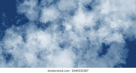 The artistic display of scattered clouds painting a masterpiece against the deep blue expanse

