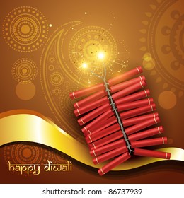 fondo vectorial de los petardos diwali artísticos