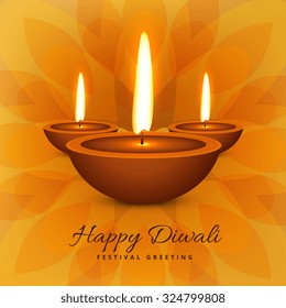artistic diwali diya vector background design