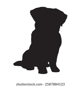 Artistic Dog Silhouette - Stunning Dog Illustration for Prints
