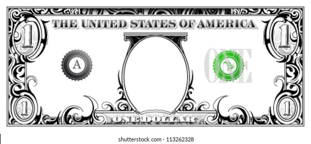 Artistic dollar bill