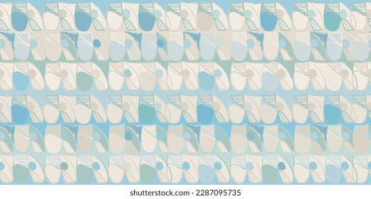 Artistic doodle abstract geometric print. Modern vector template for design. Ethnic style.