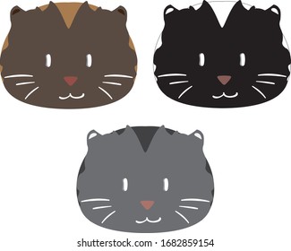 artistic draw kitty vector design