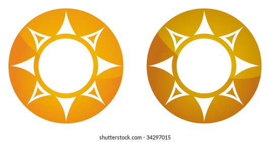 Artistic drawing sun with abstract background