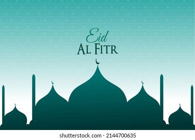 Artistic eid al fitr islamic festival religious background design vector