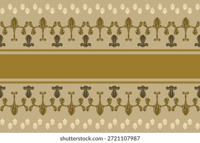 Patrón artístico de la frontera del horizonte. Marrón y oro Beige Tono de lujo Abstractas Diseño detallado para el Fondo de pantalla, bordado, artesanía, ornamento del rollo, ropa de los hombres, atuendo, cerámica, mosaico, bufanda