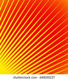 Artistic element with radial, circular lines. Radiating, concentric lines forming circular pattern