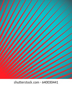 Artistic element with radial, circular lines. Radiating, concentric lines forming circular pattern