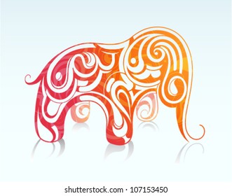 Artistic elephant tattoo