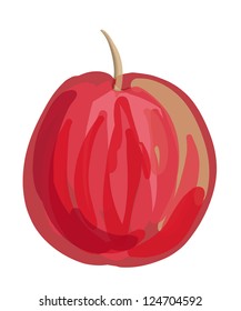 Artistic eps 10 vector sketch of an apple