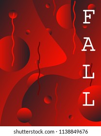 Artistic fall modern background in memphis style. The abstract background is suitable for typographic products, web-design, and decoration of objects.