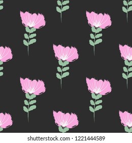 Artistic Fashion Flowers and Leaves Wallpaper. Bright colorful design for fabric, wallpaper, gift paper,wedding,shower,birthday party, blog.