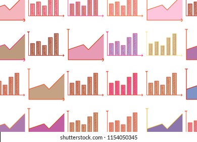 Artistic financial graph hand drawn background abstract. Vector artwork.