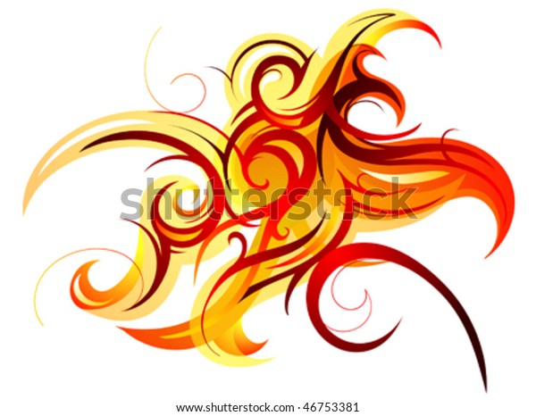 Artistic Fire Flameseps10 Stock Vector (Royalty Free) 46753381