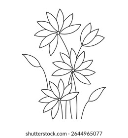 Artistic floral dance mandala coloring book page