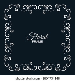 Artistic floral decorative frame background. - Vector.