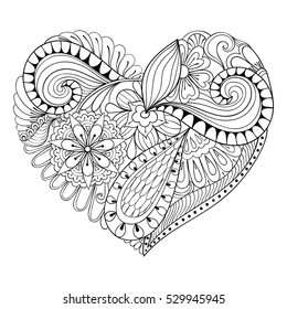 Heart coloring pages for adults