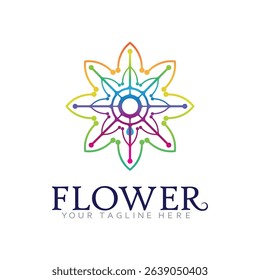 Artistic Floral Emblem for Natural Products Branding Vector