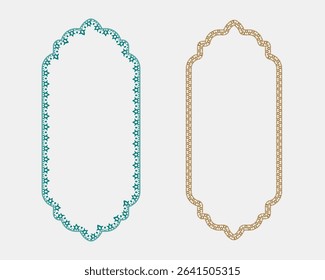 Artistic floral frame design collection with beautiful border elements and text boxes, perfect for greeting cards and poster templates